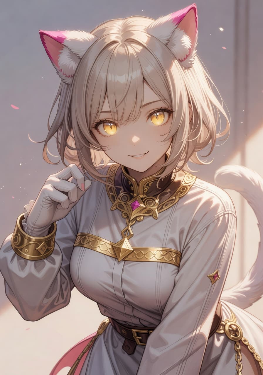 Catgirl AI girlfriend character on Neon Kisu